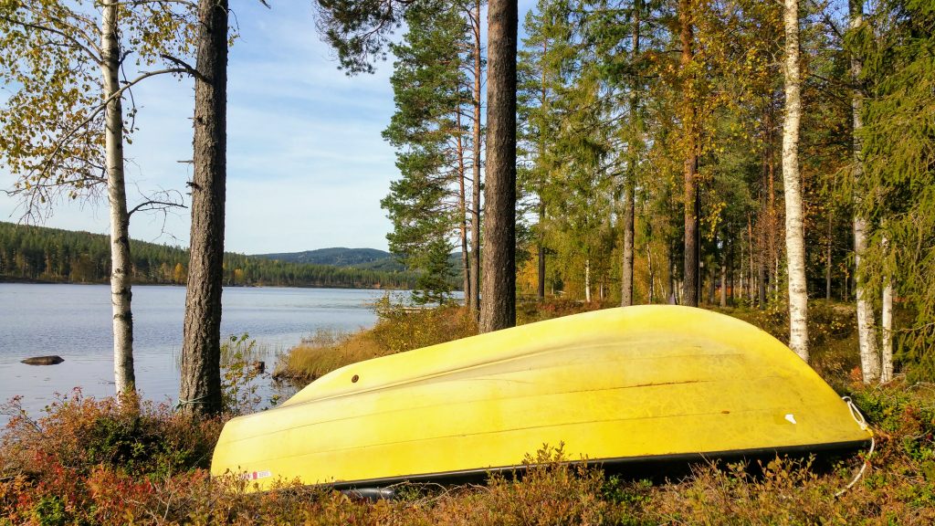 Båt på hytten