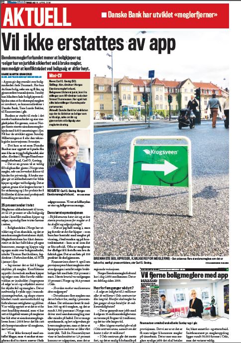 Faksimile fra Finansavisen 19.4.