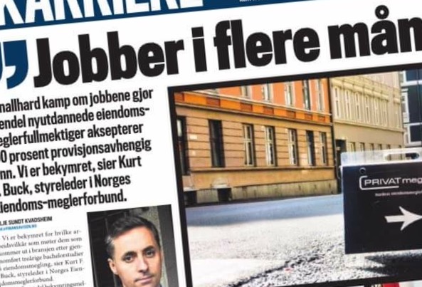 Bekymret: Styreleder Kurt Buck uttrykker bekymring i onsdagens Finansavisen. (Faksimile).