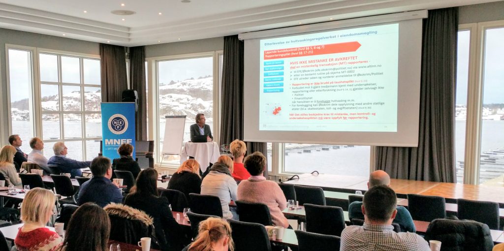Kurs i hvitvaskingskontroll på Havnaseminaret i februar 2017.
