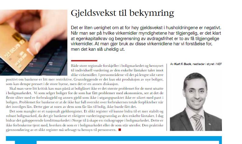 Kurt F. Buck om bruk av forbrukslån